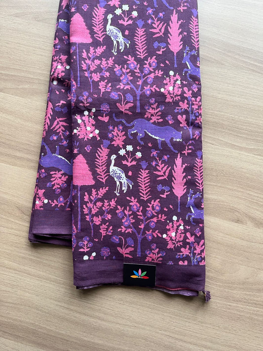 Printed Fine Mul Cotton Saree-20519