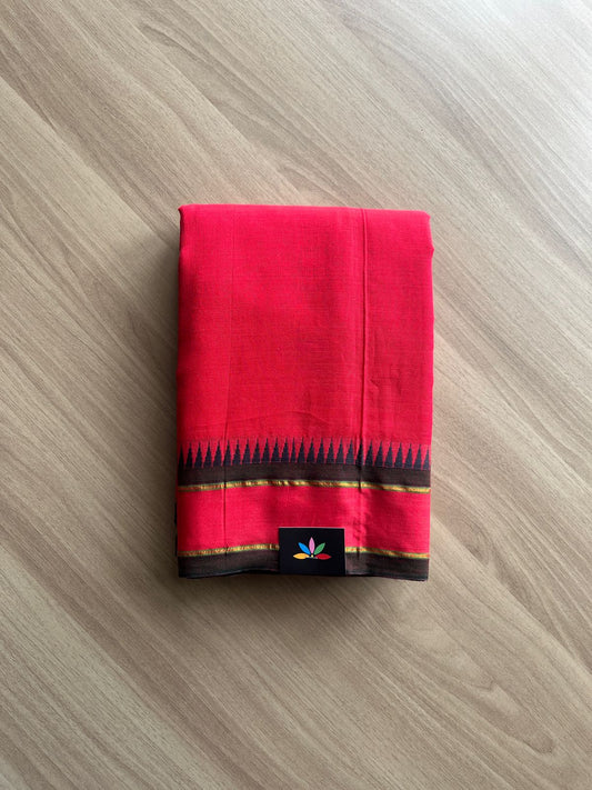 Simple Temple Border Cotton Saree -20589
