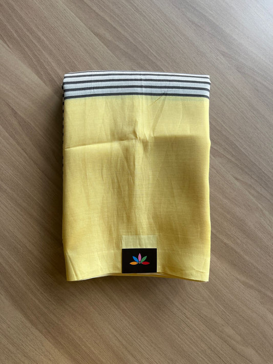 Contrast Border Striped Mangalagiri Silk Cotton Saree-20795