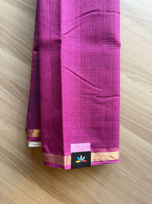 Kalamkari Pallu and Blouse Kota Cotton Saree - 20802
