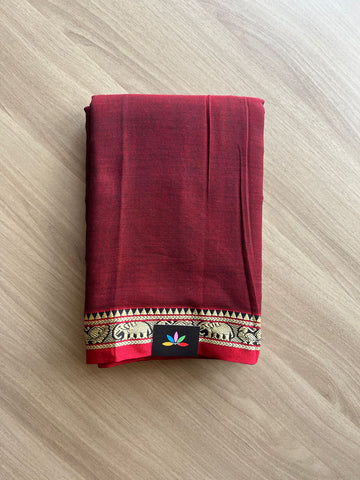 Elephant Border Narayanpet Mercerized Cotton Saree -20861-20862
