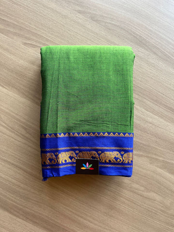 Elephant Border Narayanpet Mercerized Cotton Saree -20867