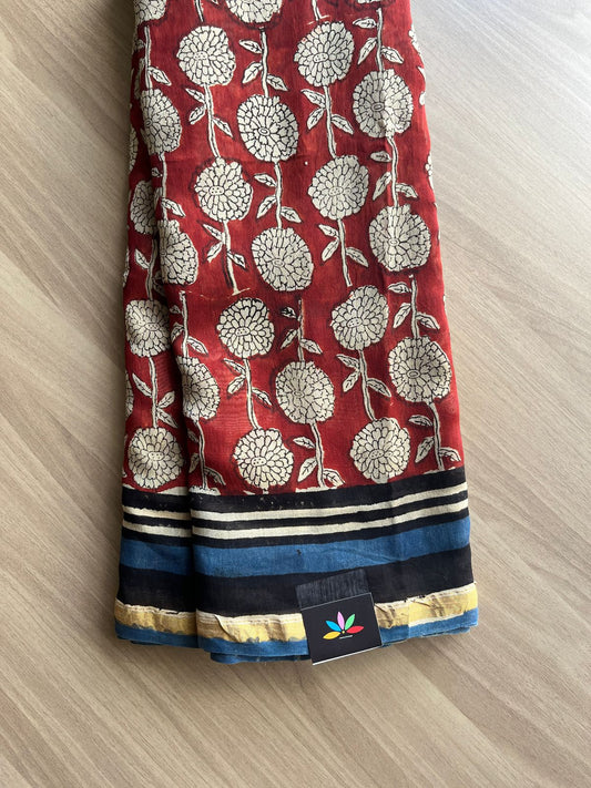 Handblock Printed Chanderi Cotton Silk Saree -20982