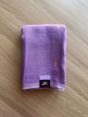 Handwoven Fine Linen Jamani Saree -21018