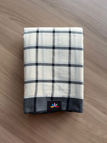 Checked Handloom Soft Cotton Saree-21033