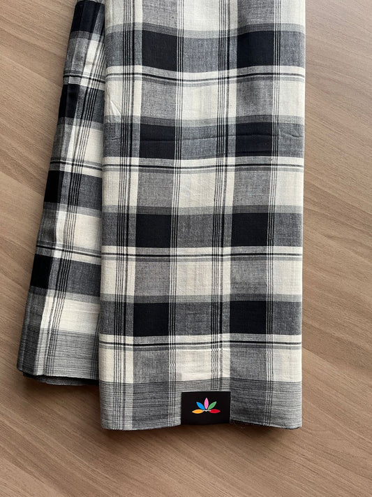 Checked Handloom Soft Cotton Saree-21039