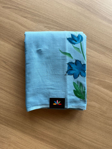 Handblock Printed Mul Cotton Saree-21109