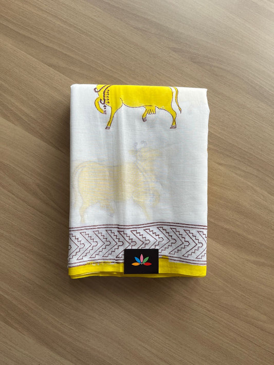 Handblock Printed Mul Cotton Saree-21139