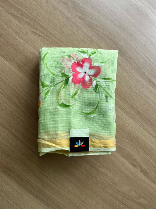 Handbrush Printed Kota Doria Saree-21209