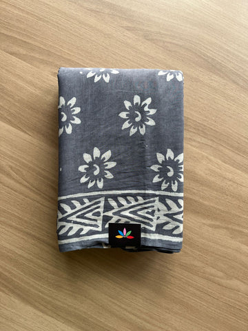 Handblock Printed Mul Cotton Saree-21222-21223