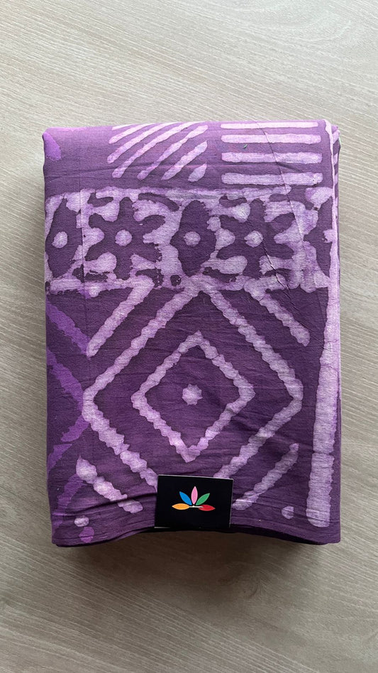 Handblock Printed Mul Cotton Saree-21327-21328