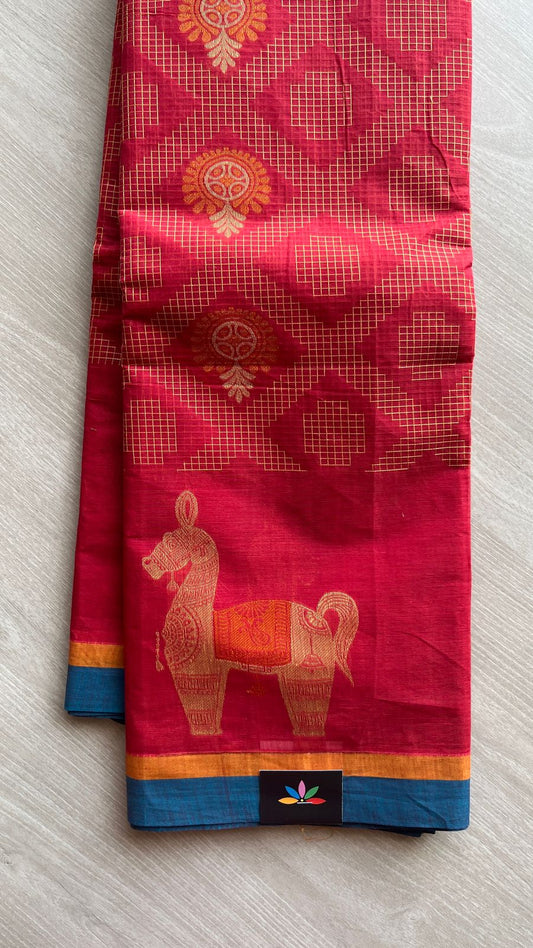 Intricately Woven Cotton Saree -25539