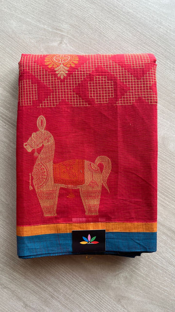 Intricately Woven Cotton Saree -25539