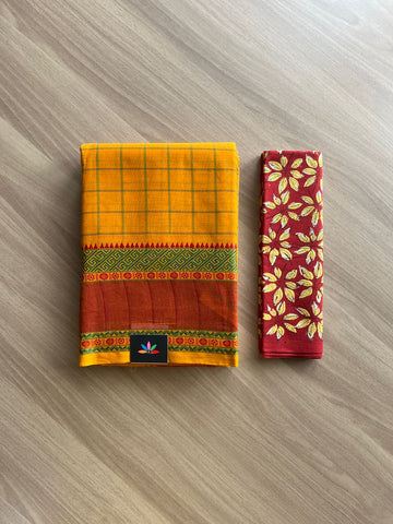 Chettinad Checked Cotton Saree -2183