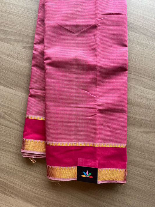 Handwoven Zari Border Mangalagiri Cotton Saree-22108