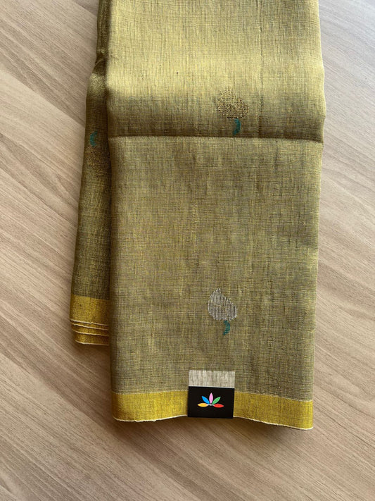 Exclusive Tissue Linen Saree - 22433