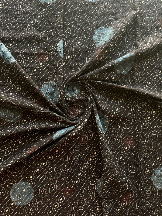 Handblock Printed Ajrakh Hakoba Fabric-22461