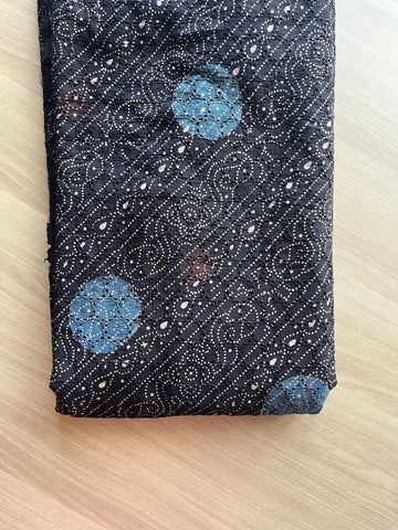 Handblock Printed Ajrakh Hakoba Fabric-22461