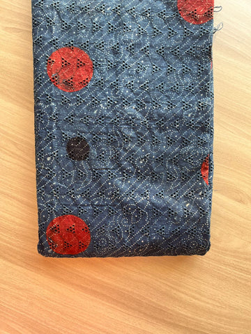 Handblock Printed Ajrakh Hakoba Fabric-22462