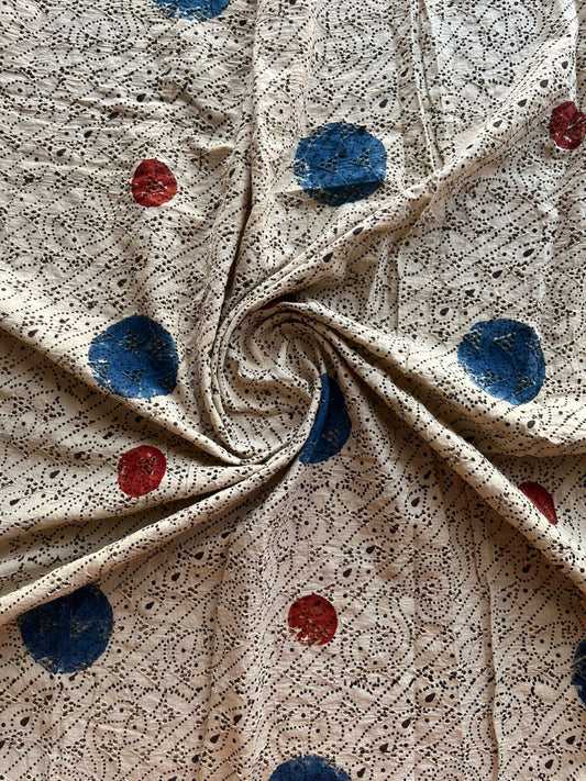 Handblock Printed Ajrakh Hakoba Fabric-22463