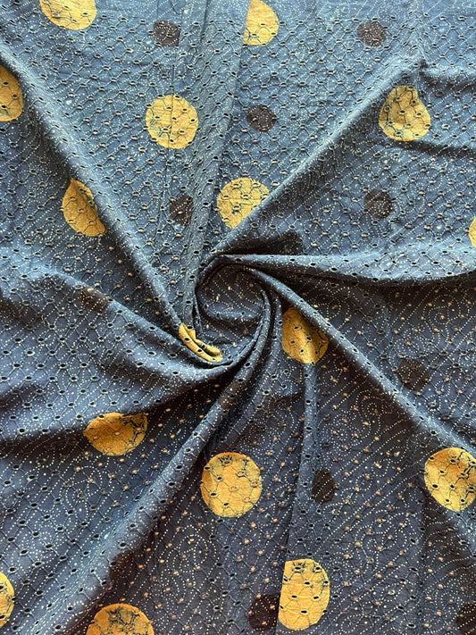 Handblock Printed Ajrakh Hakoba Fabric-22465