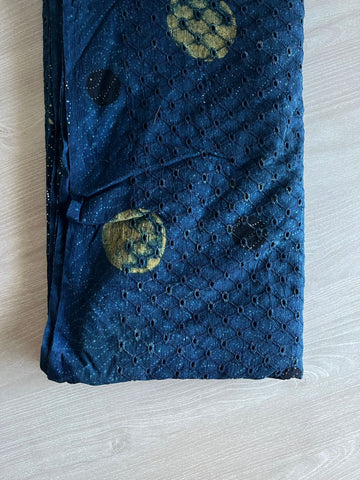 Handblock Printed Ajrakh Hakoba Fabric-22465