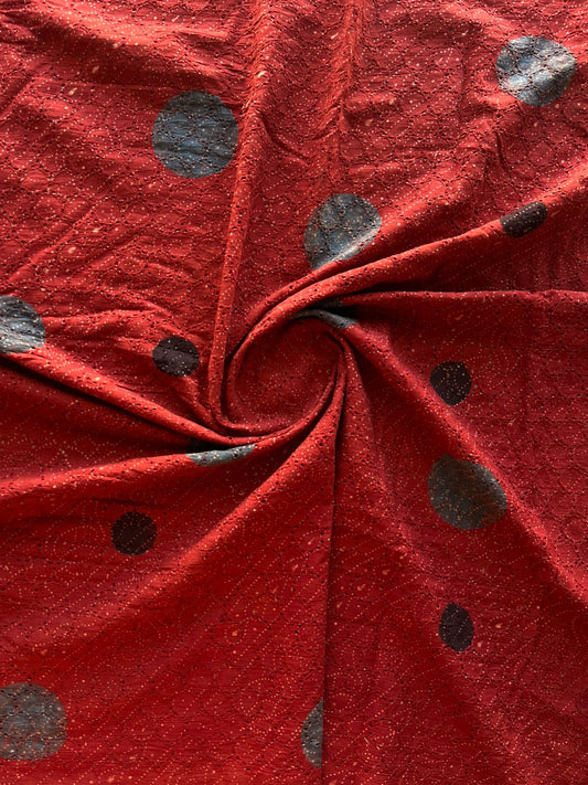 Handblock Printed Ajrakh Hakoba Fabric-22466