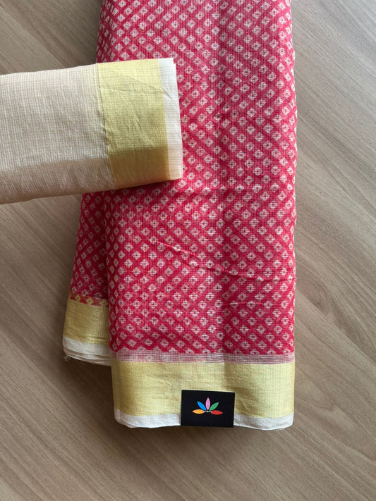 Printed blended Kota saree-22514