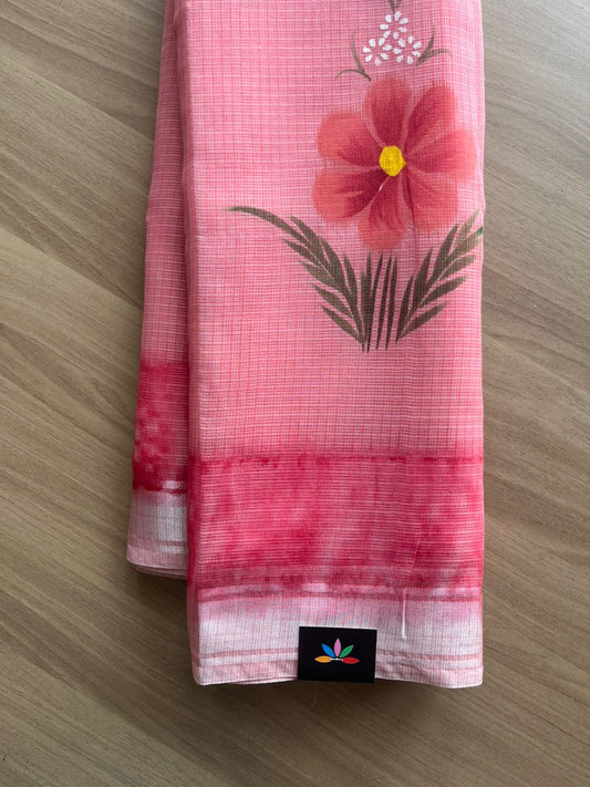 Handbrush Printed Blended Kota Saree-22709