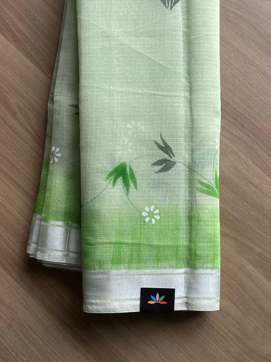 Handbrush Printed Blended Kota Saree-22711