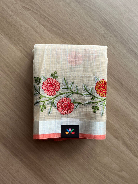 Embroidered Checks Kota Saree-22750