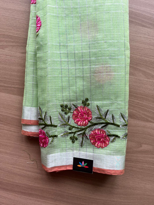 Embroidered Checks Kota Saree-22751