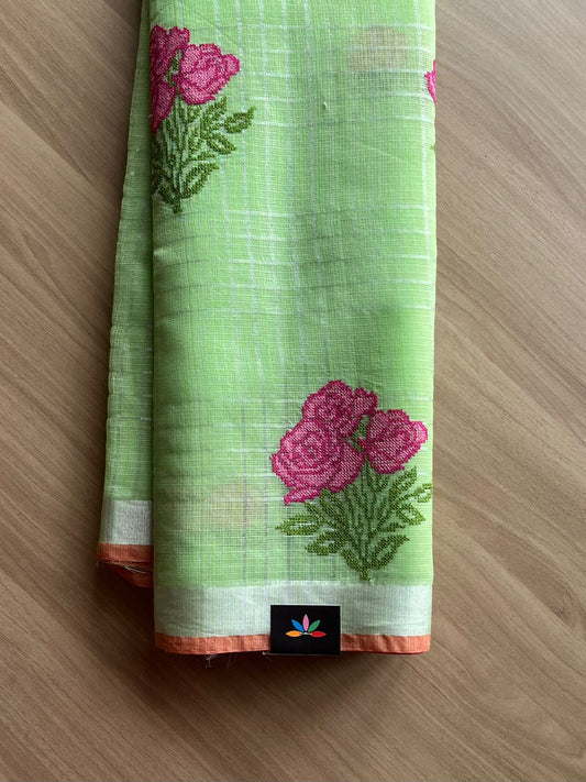 Embroidered Checks Kota Saree-22757
