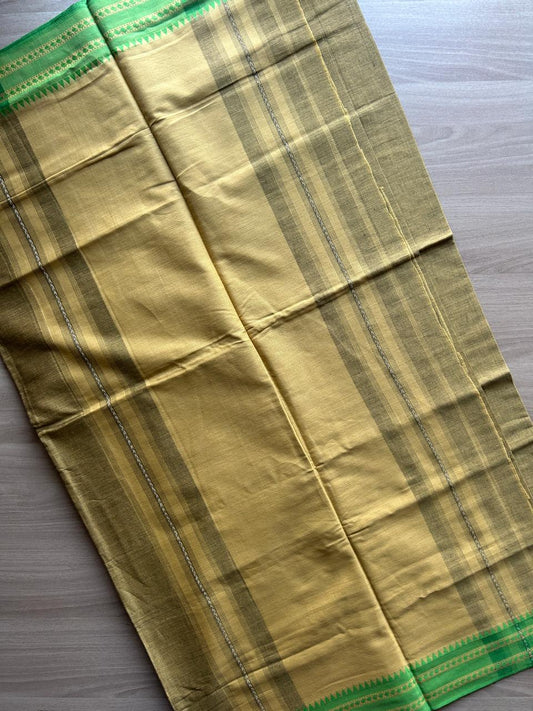 Temple Border Handloom Bengal Soft Cotton Saree -23282