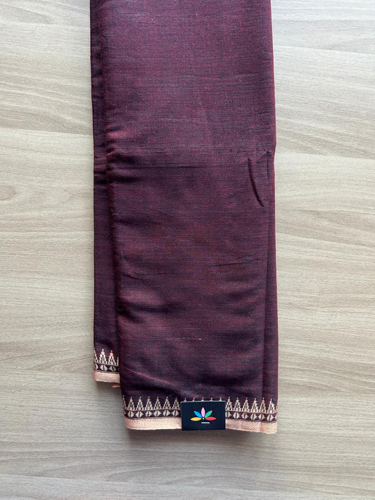 Temple Border Handloom Bengal Soft Cotton Saree -23281