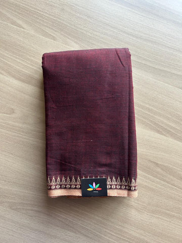 Temple Border Handloom Bengal Soft Cotton Saree -23281