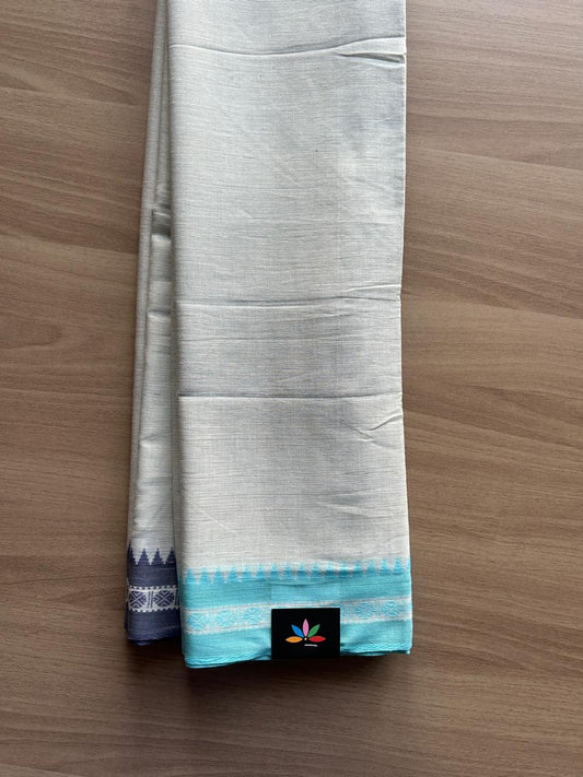 Temple Border Handloom Bengal Soft Cotton Saree -23283