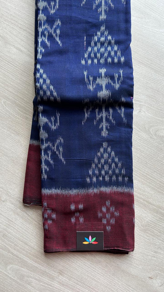 Handwoven Orissa Ikkat Cotton Saree- 25151