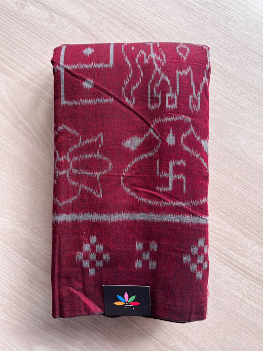 Traditional Motif Handloom Orissa Ikkat Handloom Cotton Saree-23243
