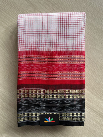 Handloom Sachipar Ikkat Cotton Saree- 23255- 23256