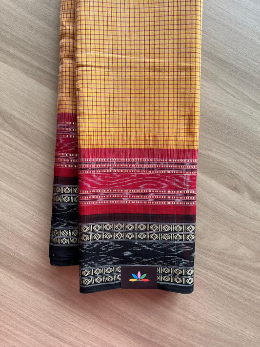 Handloom Sachipar Ikkat Cotton Saree- 23257