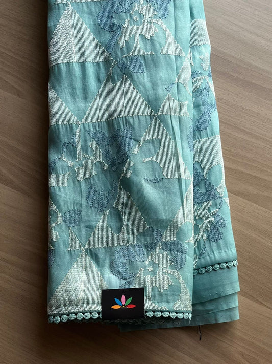Embroidered Semi Tissue Silk Saree -23324