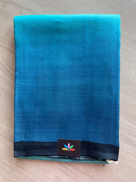 Gradient Desi Tussar Saree with Hand Painted Krishna Pallu - 23332