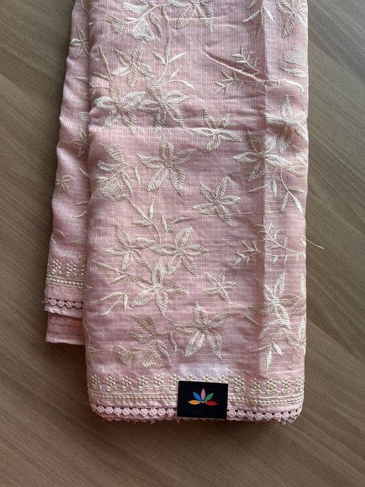 Machine Embroidered Kota Saree-23360
