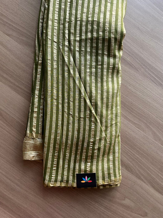 Stripped Pure Munga Silk Saree - 23365