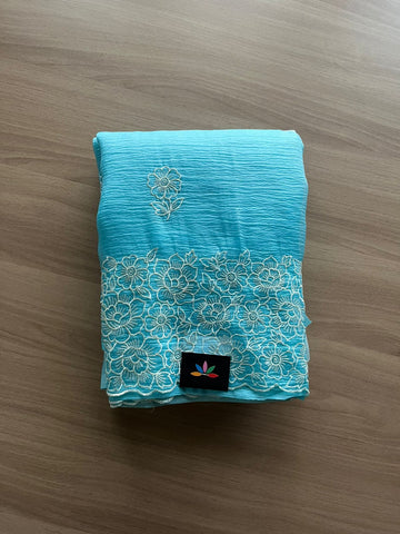 Gradient Designer Semi Organza Saree-23378