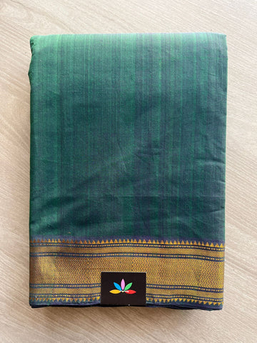Handwoven Fine Zari Nizam Border Mangalagiri Cotton Saree-23445