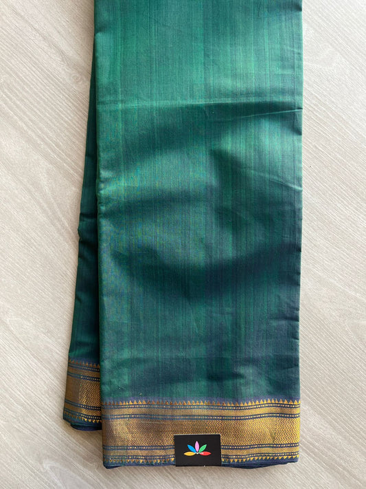 Handwoven Fine Zari Nizam Border Mangalagiri Cotton Saree-23445