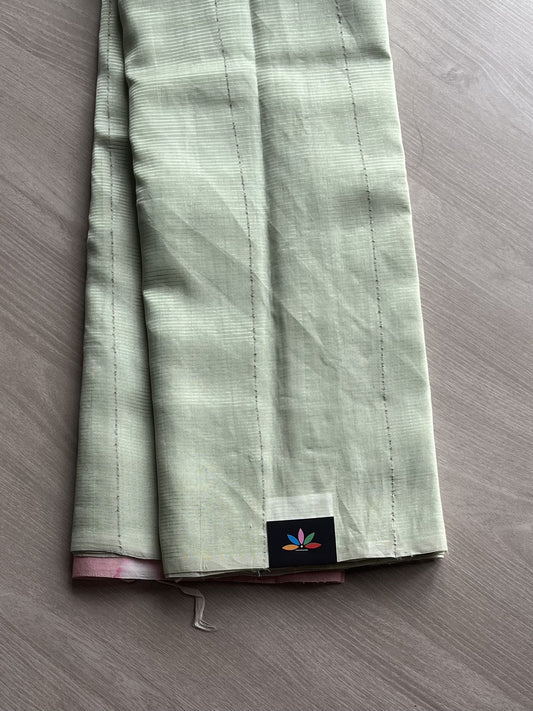 Mangalagiri Silk Cotton Saree with Digital Printed Pallu and Blouse-23470