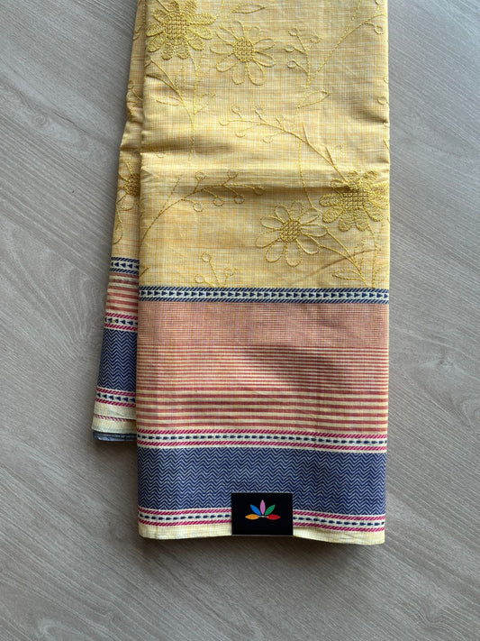 Embroidered Pure Cotton Sarees-23494